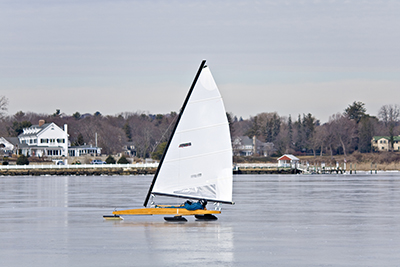 Ice Boat on open water